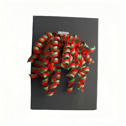 6 Pcs Red and Green Christmas Curly Ribbon Bows 6 Inch Gift Bow Self Adhesive Gift Wrapping Bow for Presents, Wine Bottle, Treat Bags, Birthday, Wedding Party Favors (rea and Green) in Saudi Arabia