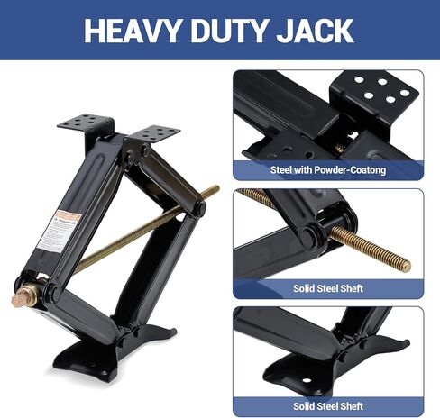 Heavy Duty 24" RV Stabilizer Jack, 7500LBS Capacity Trailer Leveling Jack with Stable Base for RV Travel Trailer Camper Stabilizing and Leveling 1 Pack in Kuwait