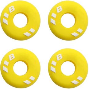QPINGH 4 Pcs Tennis Racket Vibration Dampener, Tennis Vibration Dampeners, Silicone Tennis Racquet Shock Absorber for Tennis Racket and Strings, Yellow