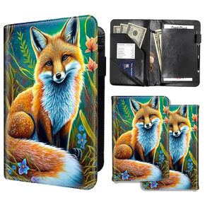 Server Books for Waitress,PU Leather Waiter Book Server Wallet with Zipper Pocket,Cute Waitress Book&Waitstaff Organizer with Money Pocket Fit Server Apron,Big Cat Eyes