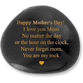 VELENTI Mothers Day Gifts - You are My Rock Mom Gifts from Son, Gifts for Mom from Daughter - Sentimental Gifts for Mothers, Gifts for Her, Gifts for Women Who Have Everything – Black