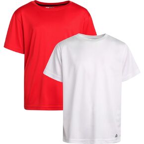 RBX Boys' Athletic T-Shirt - 2 Pack Active Performance Dry-Fit Sports Tee (Size 4-16)