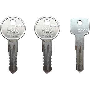 KeyPower N001-N250 & N001R-N250R PreCut Keys (2) for Thule Ski, Roof, Cargo Box, Carrier Racks and Crossbars, Select Your Key Number, Come with One Free D1251 LockCore Control Removal Key, Code:N100