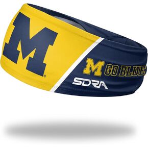 Suddora University of Michigan Headband, Michigan Wolverines Breathable Sweatbands for Sports Events, Non-Slip Fabric Headband for Football, Tennis, Workout, Costumes & Cosplay