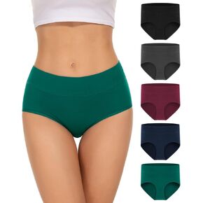 Benirap Womens Underwear Soft Cotton Hipster Panties Breathable Briefs 5 or 6 Pack