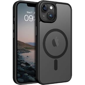 BENTOBEN Compatible with iPhone 15 Plus Case, Translucent Matte Slim Shockproof Magnetic Phone case [Compatible with MagSafe] Women Men Girl Boy Protective Cover for iPhone 15 Plus, Black