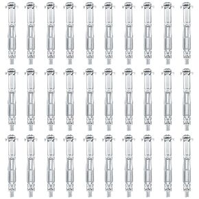 SJZBIN 30PCS M4 x 46 Metal Drywall Anchors, Steel Molly Bolt for Plaster Walls, Plaster Wall Anchors, Silver