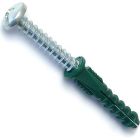 Hard-to-Find Fastener 014973304669 Ribbed Plastic Anchor Kit, 12-14-16 w/Bit, Piece-10