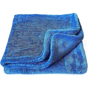 Sudz Budz® Premium Twisted Loop Microfiber Car Drying Towel XXL 1200GSM | 36 x 24in Fast Streak-Free Drying, Ultra-Soft, Super Absorbent Cleaning Cloth | Thick, Dual-Sided, Edgeless, No Scratch Towel
