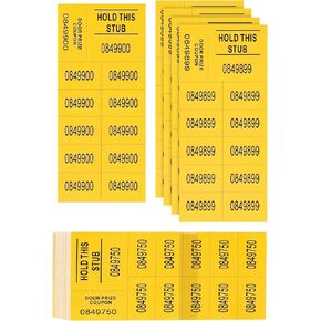 250 ورقة مكونة من 10 أرقام من أوراق تذكرة المزاد الصيني، ترقيم تسلسلي أصفر، مزادات قرش، تذكرة يانصيب، مزادات صامتة، مزادات صامتة، بطاقات سحب تذاكر جمع التبرعات، مرقمة بشكل مختلف لمزاد رافلز in Kuwait