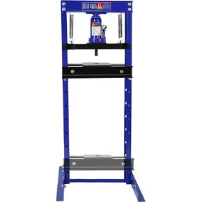 Tzou Hydraulic Press, 12 Ton Shop Press H-Frame Garage Floor Hydraulic Shop Press with Adjustable Working Table Heigh, Plates