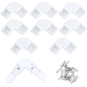 Muzata 8PACK Black LED Channel Corner Connector Kit L-Shape for U1SW U Shape Black LED Channels System, 90 Degree Adaptor, LC08