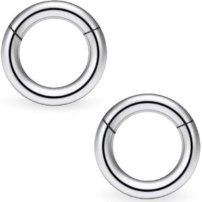 Vsnnsns Hinged Segment Clicker PA Rings Spring Action CBR Monster Screwball Rings Septum Nose Rings 316L Surgical Steel Internally Threaded 2G 4G 6G 8G Pierced Body Jewelry for Women Men