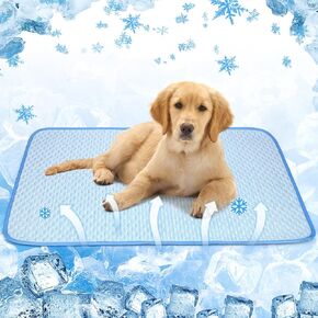 ULIGOTA Washable Dog Cooling Mat for Kennel Waterproof Washable Dog Pee Pad Summer Cooling Pad for Dogs Cats Self Cooling Dog Sleeping Bed