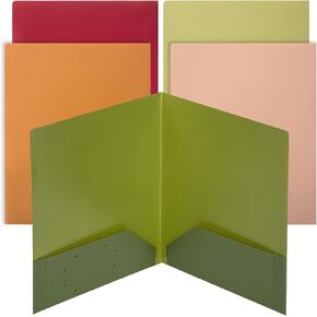 Mr. Pen- Plastic Folders with Pockets, 5 pcs, Assorted Colors, 2 Pocket Folder, Plastic 2 Pocket Folders for School Folders, Two Pocket Folder, 2 Pocket Plastic Folders, Plastic Pocket Folder