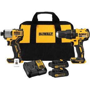 Dewalt DCK275C2 20V MAX Brushless Lithium-Ion 1/2 in. Cordless Drill Driver and 1/4 in. Impact Driver Combo Kit with 2 Batteries