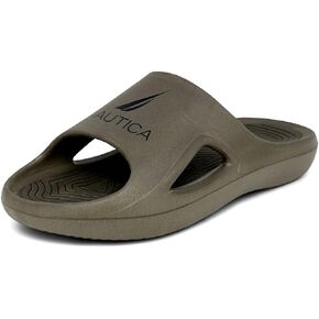 Nautica Men's Athletic Slides Sport Shower Sandals for Indoor & Outdoor - Lightweight, Durable and Comfortable