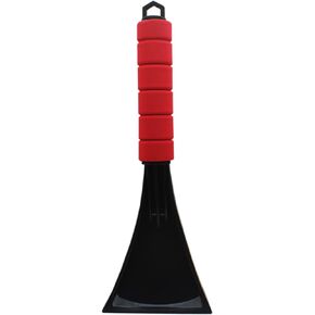 2PCS Window Scraper Plastic Snow Removal Accessories with Foam Handle for Cars Trucks Windshield (Red-Black)