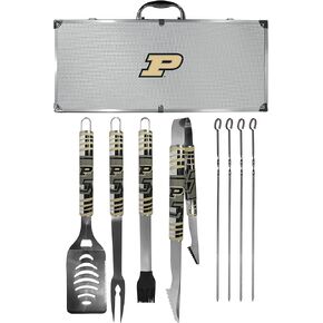 NCAA Siskiyou Sports Fan Shop Purdue Boilermakers Steel Tailgater BBQ Set w/Case 8 piece Gray