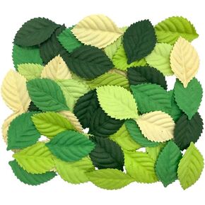 Handmade 100 pcs Mixed Leaves 45x29mm Mulberry Paper Leaves Scrapbooking Wedding DIY Craft Supplies Card Mulberry Paper Roses Leaves Artificial Leaves