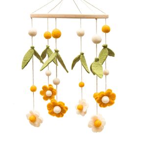 GLACIART ONE Baby Nursery Sheep Mobile for Crib & Felt Garland | Gender Neutral Mobile for Nursery Decor | Felt Hanging Sheep & Stars Room Decorations Handmade from Natural Wool | Great Gift Idea