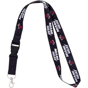 Desert Cactus Miami Heat Lanyard Keychain Detachable NBA Breakaway Snap Buckle National Basketball Association Car Keys ID Badge Holder (Lanyard 1)