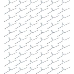 ZYAMY 60PCS Lawn Chair Weaving Straps Metal Clips Replacement Patio Chair Frames Repair Sofa Chair Furniture 5x1.5cm Leisure Hardware Springs Irregular Binding Straps Nails