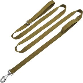 8ft Double Handle Traffic Dog Leash, Heavy Duty Tactical Dog Leash, Thick Nylon Dog Training Leash with 2 Traffic Control Handle for Medium Large Breed Dogs