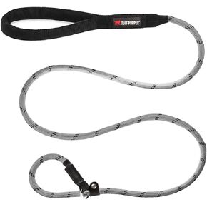 Tuff Pupper Heavy Duty Slip Lead Dog Leash | Six Foot Reflective Training Leash | Strong Half Inch Thick Rope Slip Lead | Reflective Training Leashes | Corrective Training Lead for Medium & Large Dogs