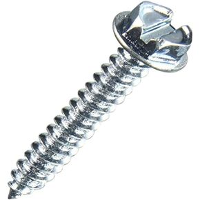 The Hillman Group 41010 Hex Washer Head Slotted Sheet Metal Screw, 8-Inch x 1-Inch, 75-Pack
