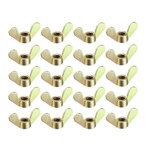 uxcell 3/16" Wing Nuts Zinc Plated Fasteners Parts Screws Cymbals Butterfly Nut Silver Blue 20pcs