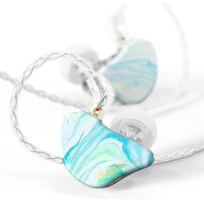 شاشات BASN MMCX ثلاثية داخل الأذن مع صوت جهير غني، وسماعات ستيريو HiFi IEM مع كابلات مطورة قابلة للفصل للموسيقيين عشاق الموسيقى (شفق أرجواني)