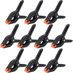 10/20/30/60 Pack Spring Clamps, 3.5in Plastic Spring Clamps, Heavy Duty Clamps for Crafts and Woodworking, Backdrop Clips Clamps for Backdrop Stand, Photography(10 Pack)