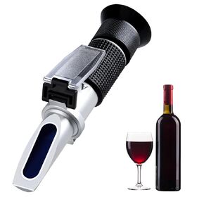 Optical Hydrometer Optical Brix Refractometer for Wine Making, Dual Scale - Brix 0-40% & Alcohol 0-25% Vol, Wine Refractometer for Measuring Sugar Content and Predicting Wine Alcohol Degree