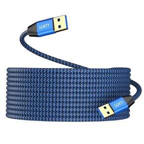 USB to USB Cable 1.5FT(2 Package),Durable Braidedfor USB 3.0 Male to Male Type A to Type A Cable Data Transfer Compatible with Hard Drive, Laptop, DVD Player, TV, USB 3.0 Hub, Monitor, Camera,and More