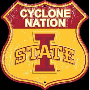 Hangtime Iowa State - Iowa Cyclones Route Sign