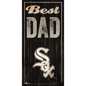 Fan Creations MLB Chicago White Sox Unisex Chicago White Sox Best Dad sign, Team Color, 6 x 12