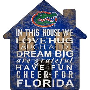 NCAA Florida Gators Unisex University of Florida House Sign, Team Color, 12 inch