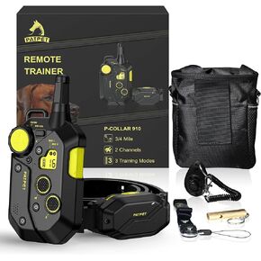 PATPET Dog Shock Collar for 60-100 lbs Dog - Waterproof 3/4 Mile Range E Collar, Dog Training Collar with Remote(15-150lbs)