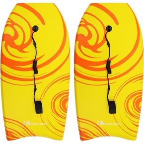 MOON LENCE 2 PCS Body Boards for Beach, 33" - 41" Lightweight Body Board for Kids & Adults with EPS Core, Wrist Leash & Slick Bottom in Kuwait