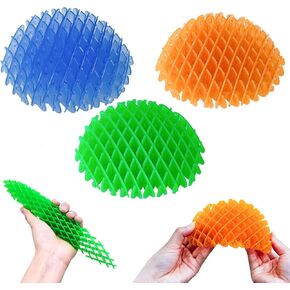 3Pcs Fidget Worm Toy, Cool Toy Worm Big Fidget Toy, Green Cute Worm Shaped Ornament, Funny Pocket Worm Fidget Toy Weird Sensory Toy Portable for Adults Children