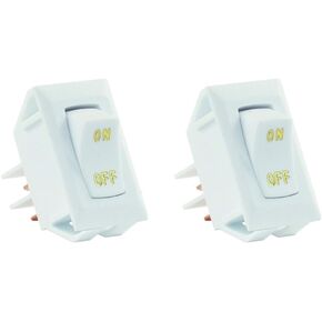 JR Products 12615 Ivory SPST Labeled On/Off Switch