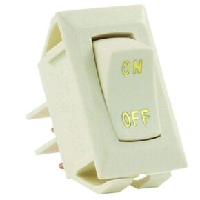 JR Products 12615 Ivory SPST Labeled On/Off Switch