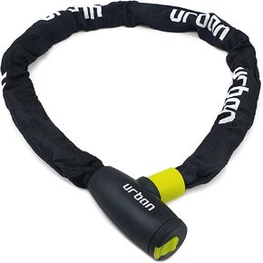 Urban XK100 Bike Chain Lock, Heavy Duty Anti Theft 100cm ø8mm Hardened Steel Chain High Security Lock, More Compact Easier to Carry, Versatile Anti-Theft for Bicycle, Motorcycle or Electric Scooter