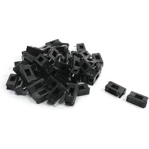 uxcell 50Pcs BLX-A Black Plastic PCB Mount 5 x 20mm Fuse Holder