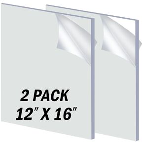 Plexiglass Sheet/Panel Acrylic 8 x 10" - 6 Pack PET Thick 0.04", Clear Plexi for Picture Frame Replacement Glass, Crafting Projects, Cutting, Painting, Cover, Signs, Display or Cut to Size.