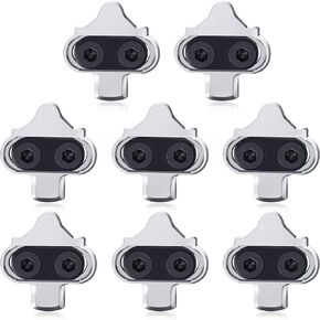 Hicarer 4 Sets Bike Cleats Compatible with Shimano SPD, Cleat Set for Indoor Cycling and Outdoor Biking Shoes Cycling Cleats Bike Clips for Men Women Mountain Biking