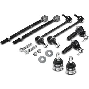 A-Premium Set of 8, Front Sway Bar Link, Lower Ball Joint, Inner Outer Tie Rod End, Compatible with Ford Escape 2001-2004, Mazda Tribute 2001-2004