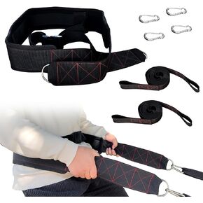 WOOTMIN Belt for Pulling, Strength Training, adjustable belt, gravity tension training, contains a belt and a strap