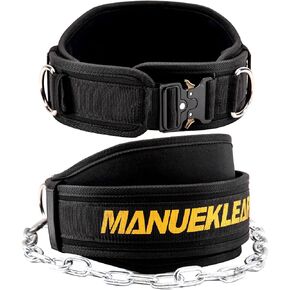 حزام مرجح شامل من مانويكلير للسحب، حزام وزن سريع القفل مع سلسلة للرجال والنساء، حزام غمس لرفع الأثقال، حزام سحب مرجح لرفع الأثقال، كمال الأجسام القرفصاء in Kuwait